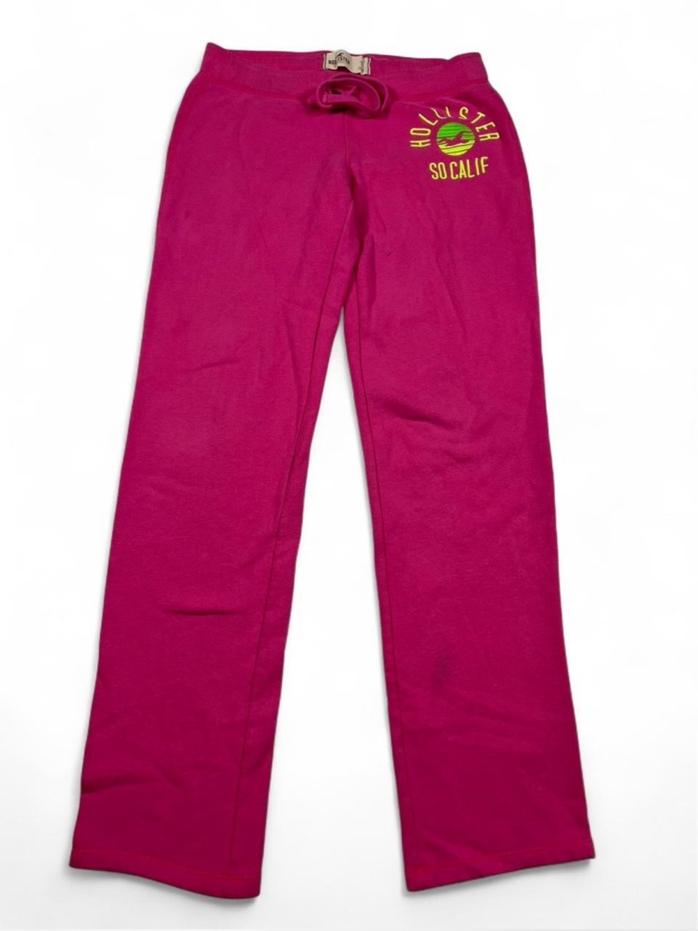 Hollister‎ California Small Pink Straight Leg Graphic Sweatpants Y2K Mid Rise